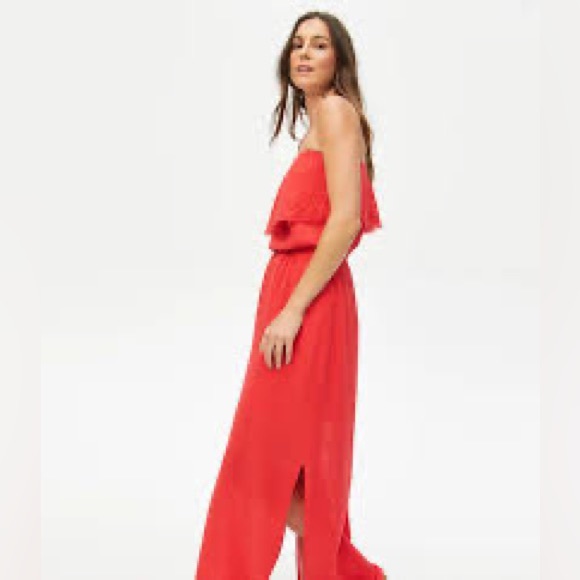 MICHAEL STARS NWOT TARA DOUBLE GAUZE STRAPLESS DRESS - Picture 5 of 13